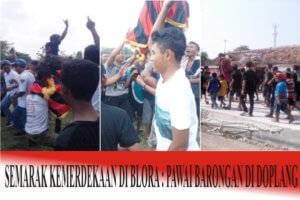 SEMARAK KEMERDEKAAN DI BLORA : PAWAI BARONGAN DI DOPLANG