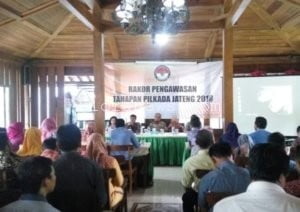 PANWASKAB BLORA GELAR RAKOR PENGAWASAN TAHAPAN PILKADA JATENG 2018