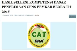 BKD UMUMKAN HASIL TES SKD CPNS BLORA 2018