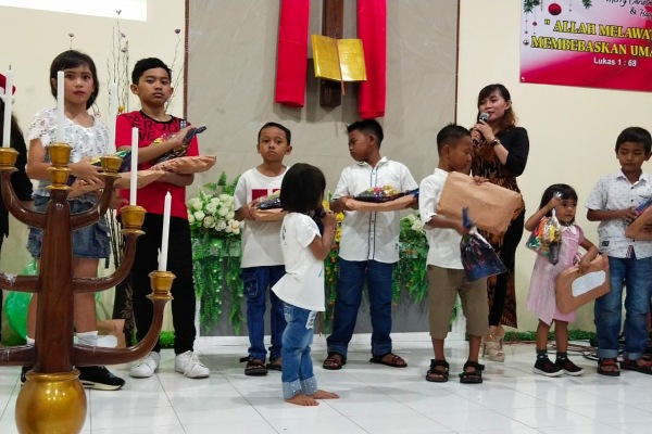 Suka cita Natal di Gereja Isa Al Masih Jepon, Kecamatan Jepon Kabupaten Blora