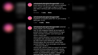 OKNUM DITEGUR TAK PAKAI MASKER MALAH MARAH, NETIZEN MENGADU DI IG POLRES BLORA